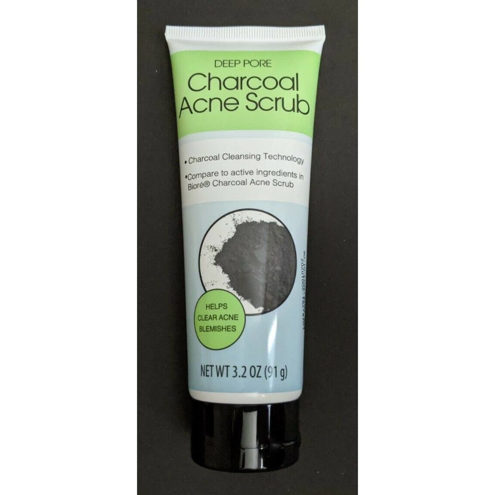 Deep Pore Acne Scrub Charcoal Salicylic Acid Cleanser 3.2 fl oz SAME-DAY SHIP